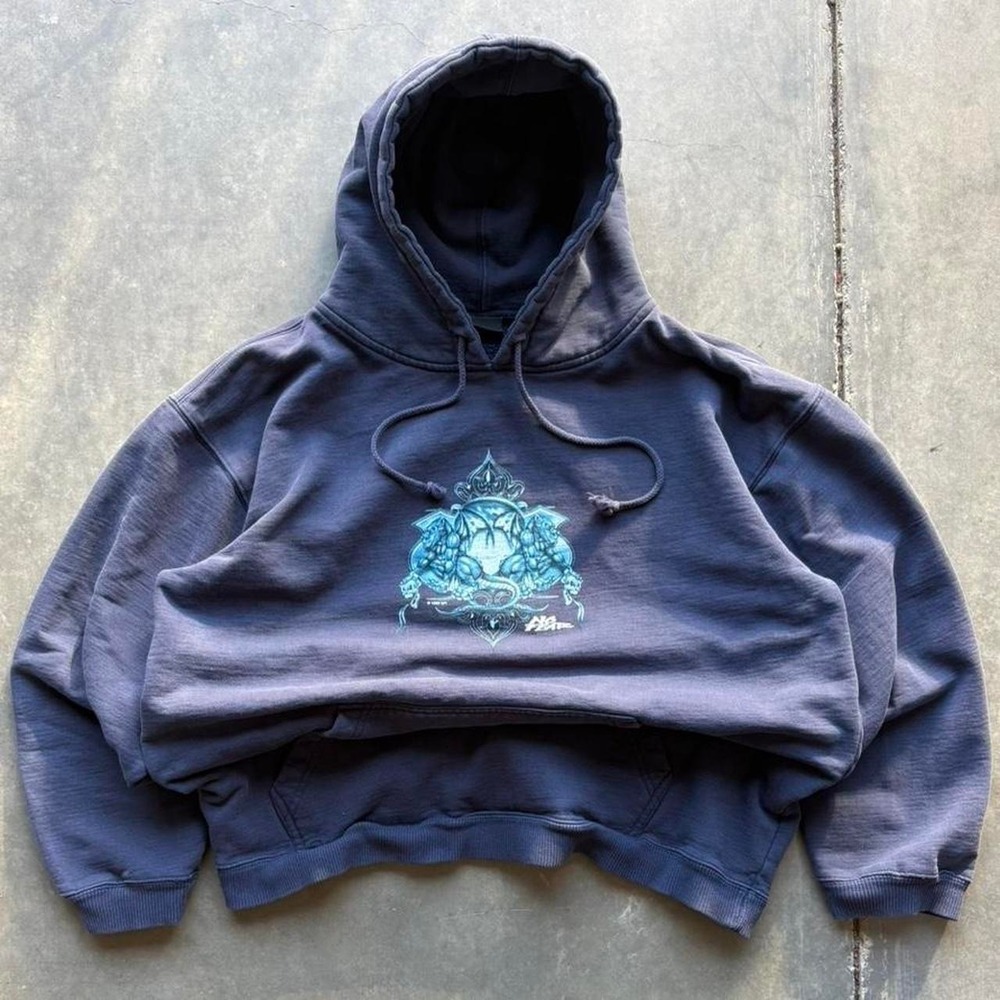 90s No Fear Heavyweight Gargoyle Grail Hoodie